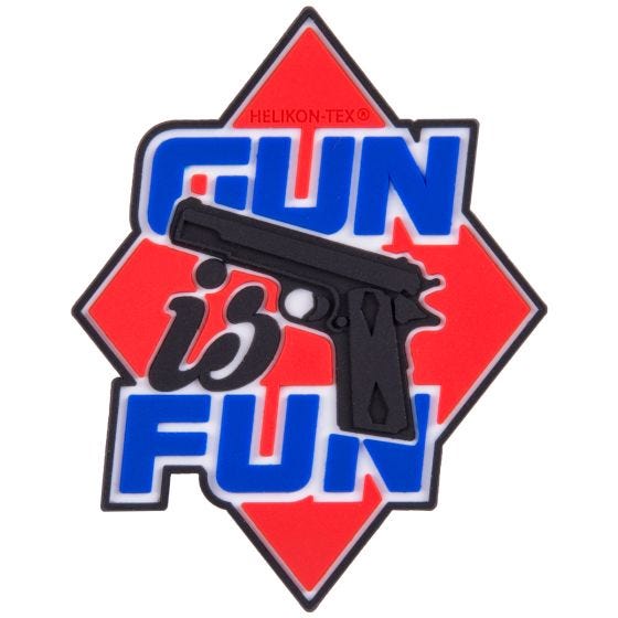 Helikon patch Gun is Fun in rosso