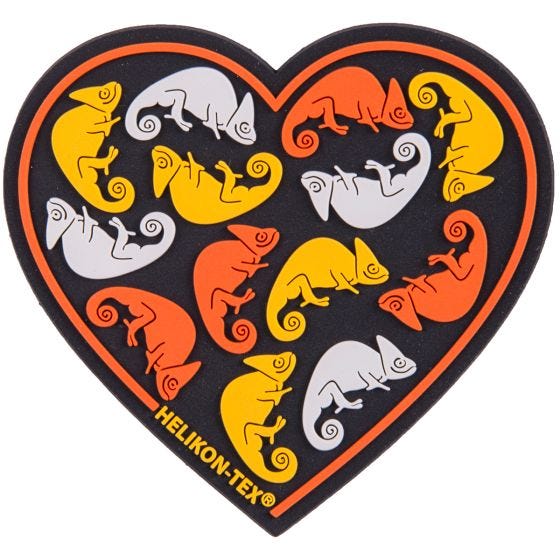 Helikon patch cuore in nero