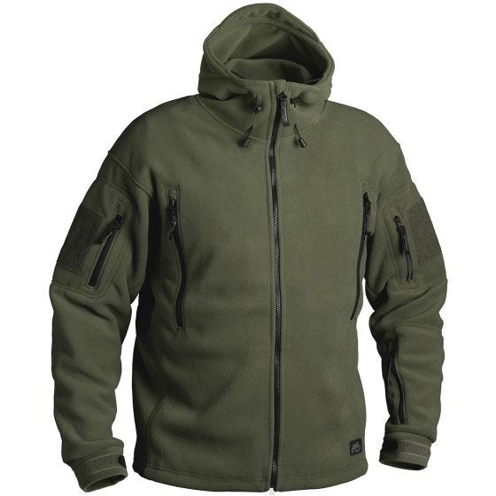 Helikon felpa in pile Patriot in verde oliva