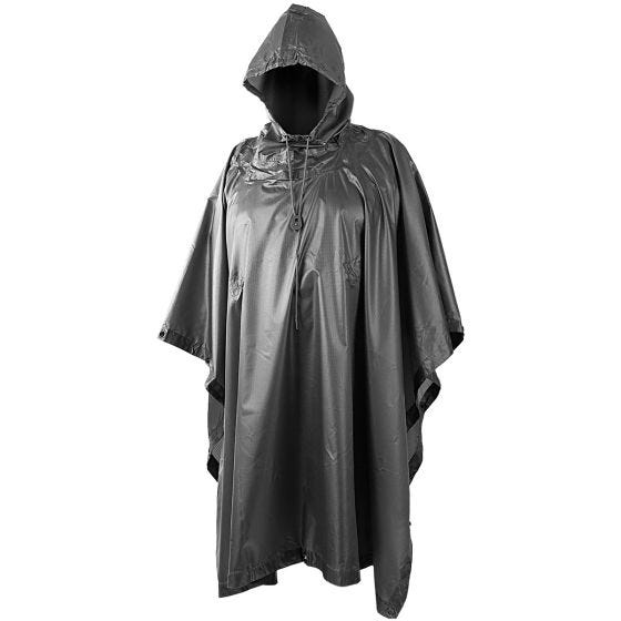 Helikon poncho impermeabile in RipStop in nero