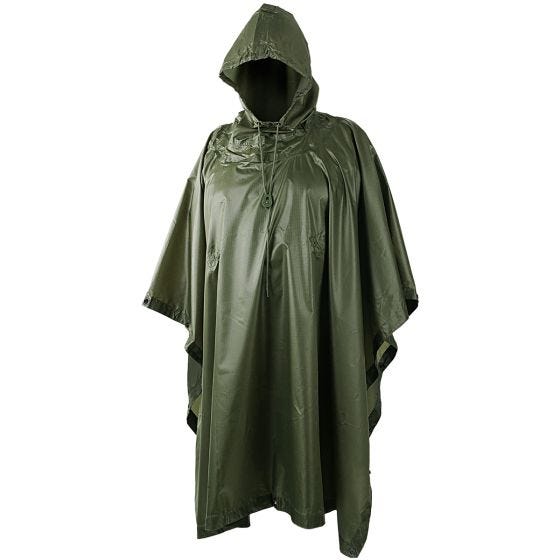 Helikon poncho impermeabile in Ripstop in verde oliva