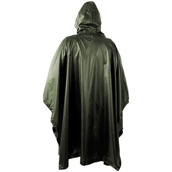 Helikon poncho impermeabile in Ripstop in verde oliva
