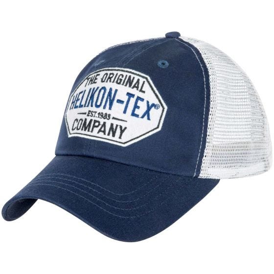 Helikon cappello Trucker con logo twill in blu