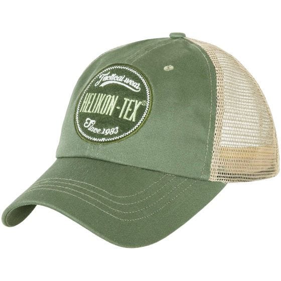 Helikon cappello Trucker con logo twill in verde