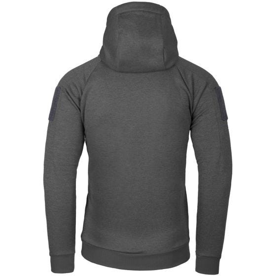 Helikon felpa con cappuccio Urban Tactical con zip a lunghezza intera in mélange nero-grigio