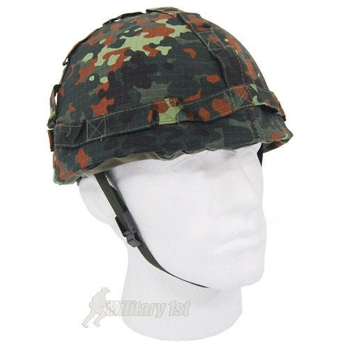 MFH casco in plastica con rivestimento in stoffa in Flecktarn