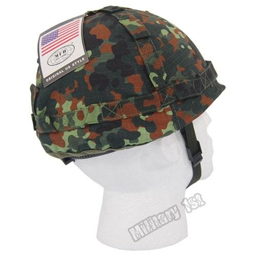 MFH casco in plastica con rivestimento in stoffa in Flecktarn