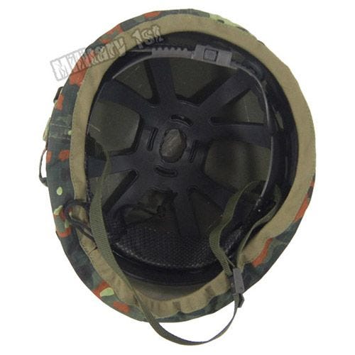 MFH casco in plastica con rivestimento in stoffa in Flecktarn