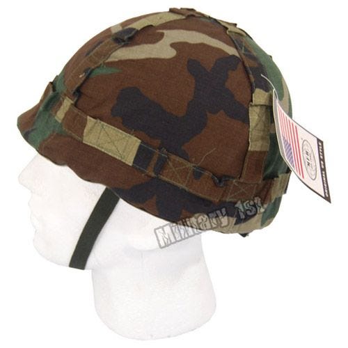 MFH casco in plastica con rivestimento in stoffa in Woodland