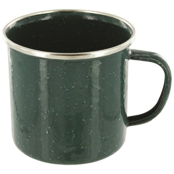 Highlander tazza deluxe smaltata in verde