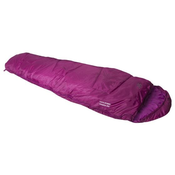 Highlander sacco a pelo mummia Sleepline 250 in rosa