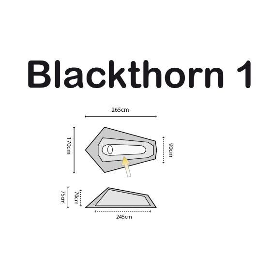 Highlander tenda Blackthorn 1 in verde Hunter/orlo arancione