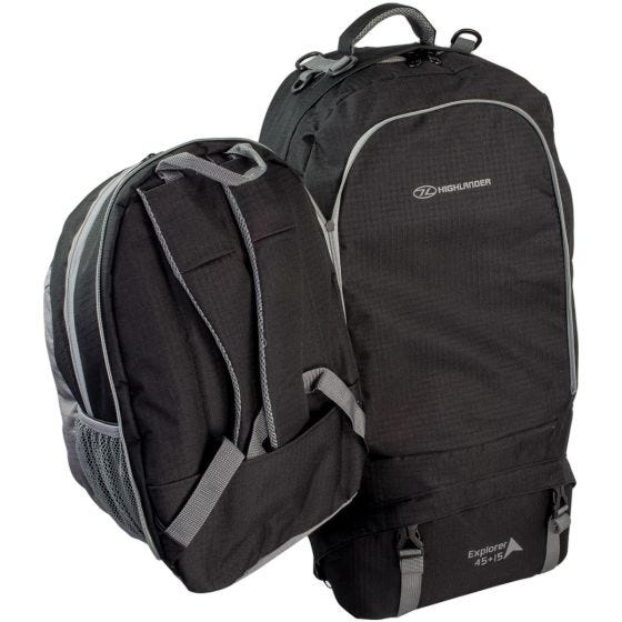 Highlander zaino X-Plorer 45+15L in nero