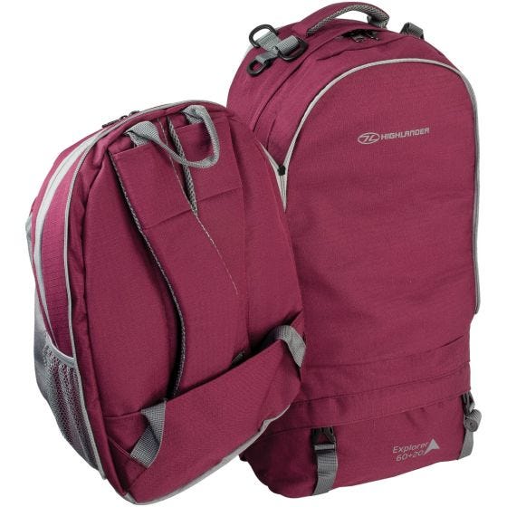 Highlander zaino X-Plorer 60+20L in lampone