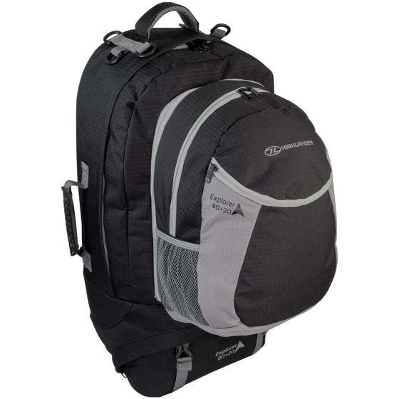 Highlander zaino X-Plorer 80+20L in nero