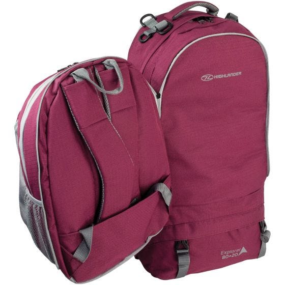 Highlander zaino X-Plorer 80+20L in lampone