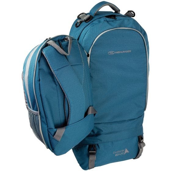 Highlander zaino X-Plorer 80+20L in azzurro
