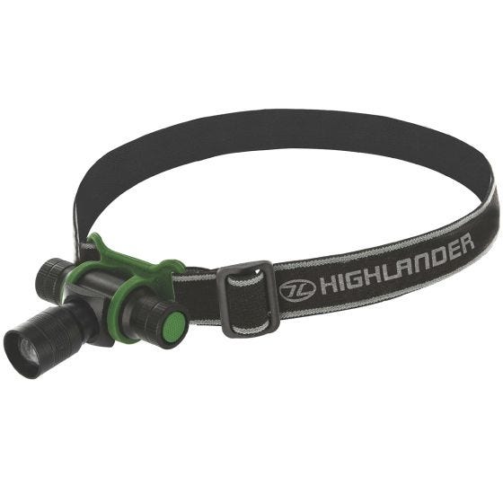 Highlander torcia da testa Focus 3W LED in nero/verde oliva