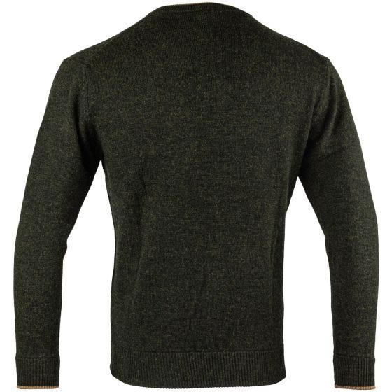 Jack Pyke  pullover con scollo a V Ashcombe in verde oliva scuro