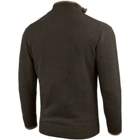 Jack Pyke pullover con zip sul petto Ashcombe in verde oliva scuro