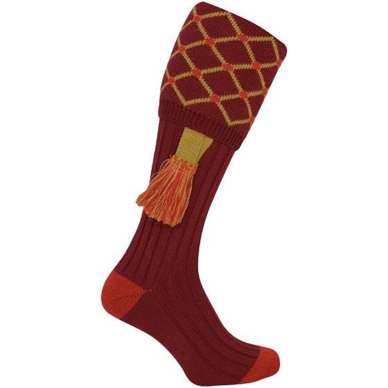 Jack Pyke calzini da caccia Diamond in Burgundy