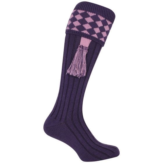 Jack Pyke calzini da caccia Harlequin in viola/malva