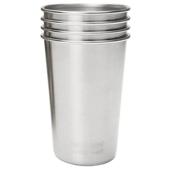 Klean Kanteen set da 4 tazze da una pinta 473ml in acciaio inox spazzolato