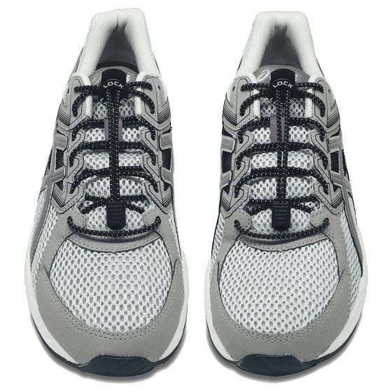 Lock Laces stringhe elastiche per scarpe in nero (confezione da 2 paia)