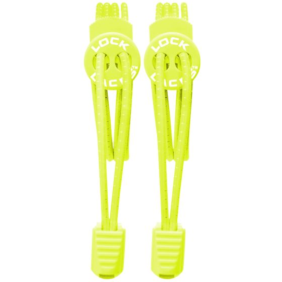 Lock Laces stringhe elastiche per scarpe in Neon Yellow
