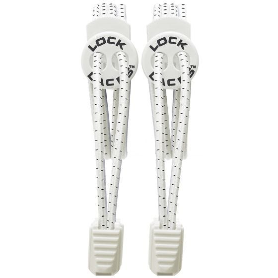 Lock Laces stringhe elastiche per scarpe in bianco