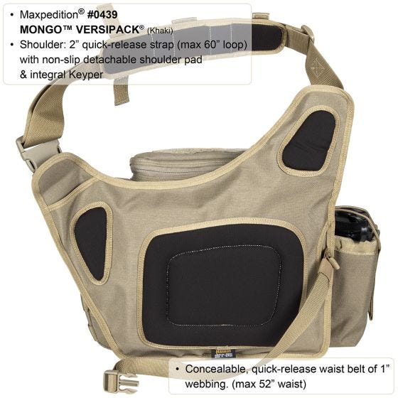 Maxpedition zaino Mongo Versipack in cachi