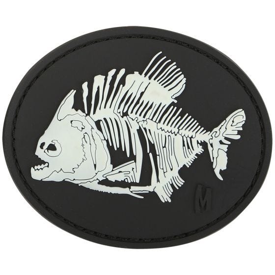 Maxpedition patch Piranha Bones fosforescente