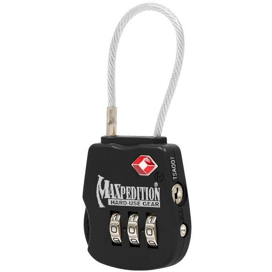 Maxpedition lucchetto per bagaglio tattico in nero