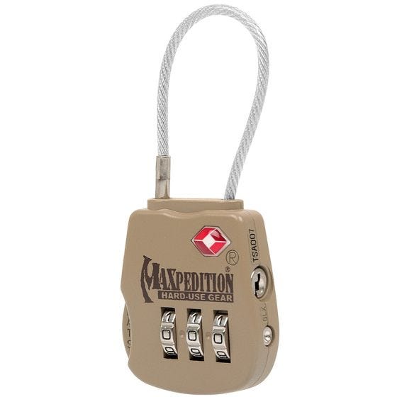 Maxpedition lucchetto per bagaglio tattico in cachi