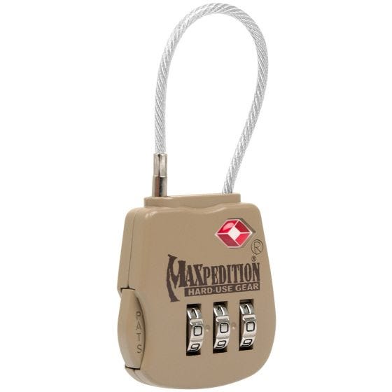 Maxpedition lucchetto per bagaglio tattico in cachi