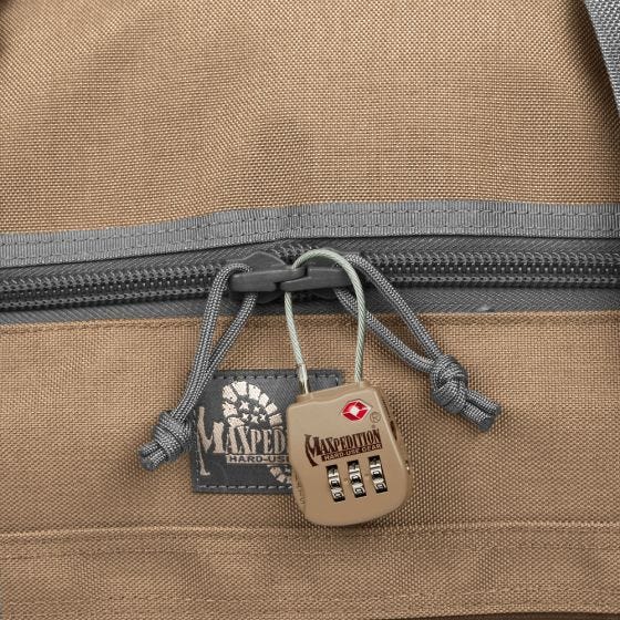 Maxpedition lucchetto per bagaglio tattico in cachi