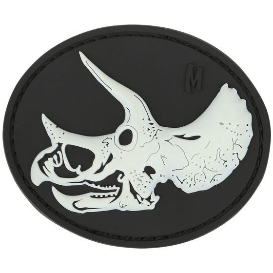 Maxpedition patch Triceratops Skull fosforescente