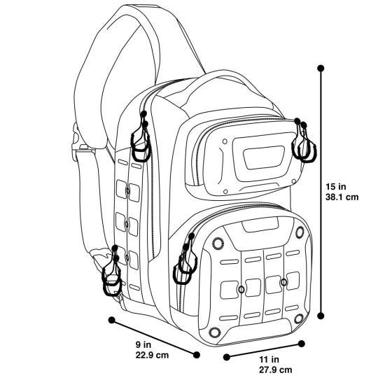 Maxpedition zaino monospalla ambidestro Edgepeak in nero