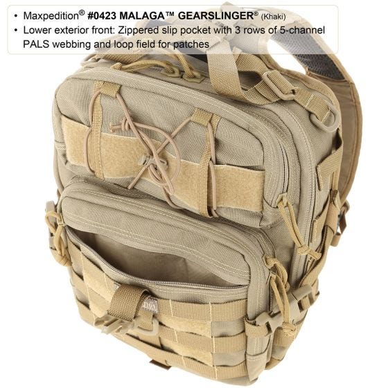 Maxpedition zaino monospalla Malaga Gearslinger in nero