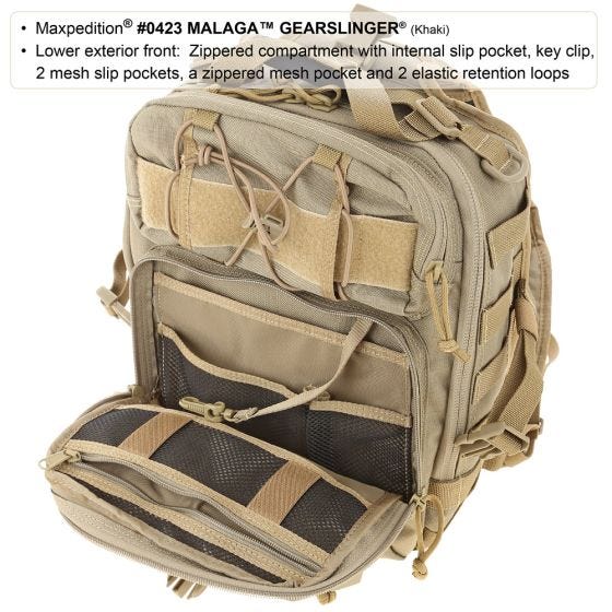 Maxpedition zaino monospalla Malaga Gearslinger in nero
