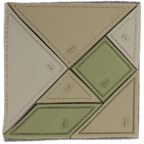 Maxpedition patch tangram a 7 tasselli in Arid