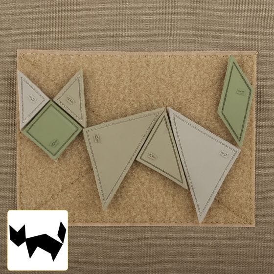 Maxpedition patch tangram a 7 tasselli in Arid