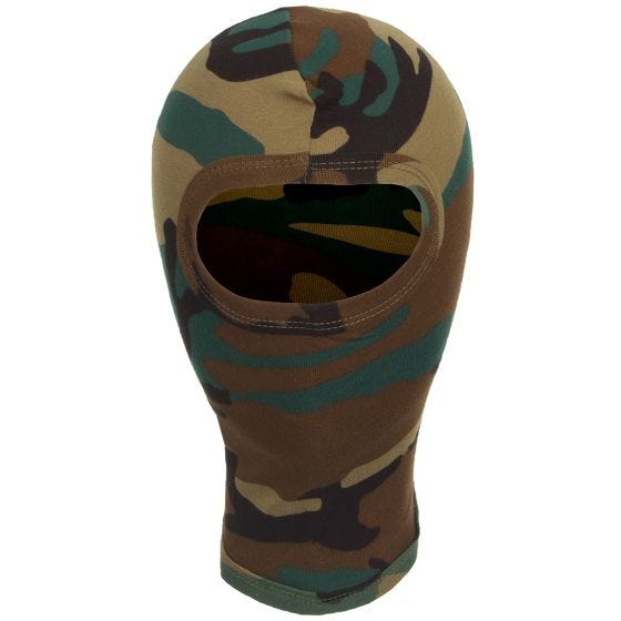 MFH passamontagna con 1 fessura in cotone leggero in Woodland