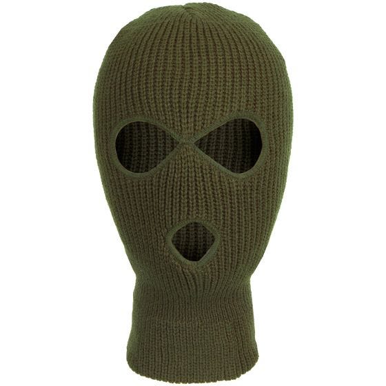 MFH passamontagna con 3 fessure in acrilico in OD Green