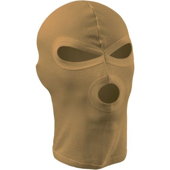 MFH passamontagna con 3 fessure in cotone leggero in Coyote Tan