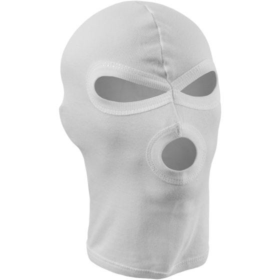 MFH passamontagna con 3 fessure in cotone leggero in bianco