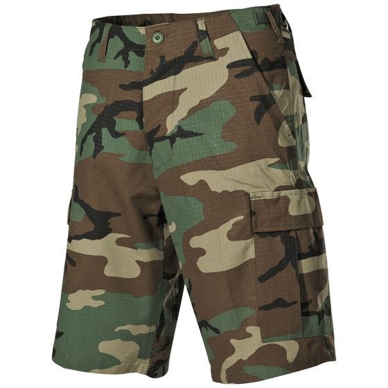 MFH bermuda in stile USA BDU in Ripstop Woodland