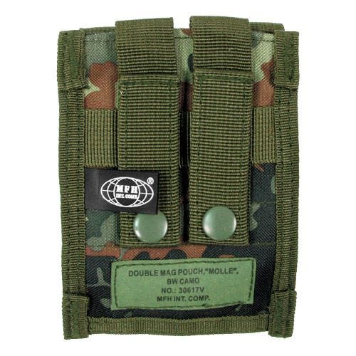 MFH custodia doppia small portacaricatore 9 mm MOLLE in Flecktarn