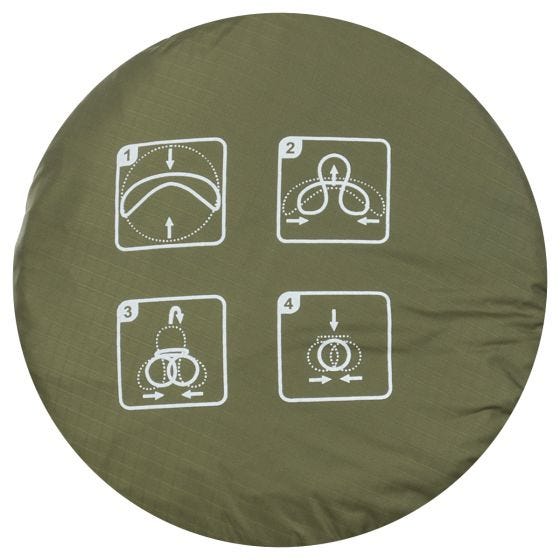 MFH ciotola pieghevole con borsa in OD Green