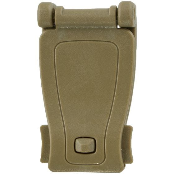 MFH clip con funzione adattatore MOLLE in plastica in Coyote Tan